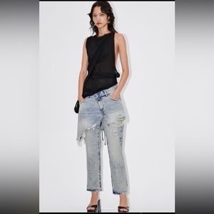 ZARA MID-RISE ZW STRAIGHT LEG JEANS 6840/091 348017
